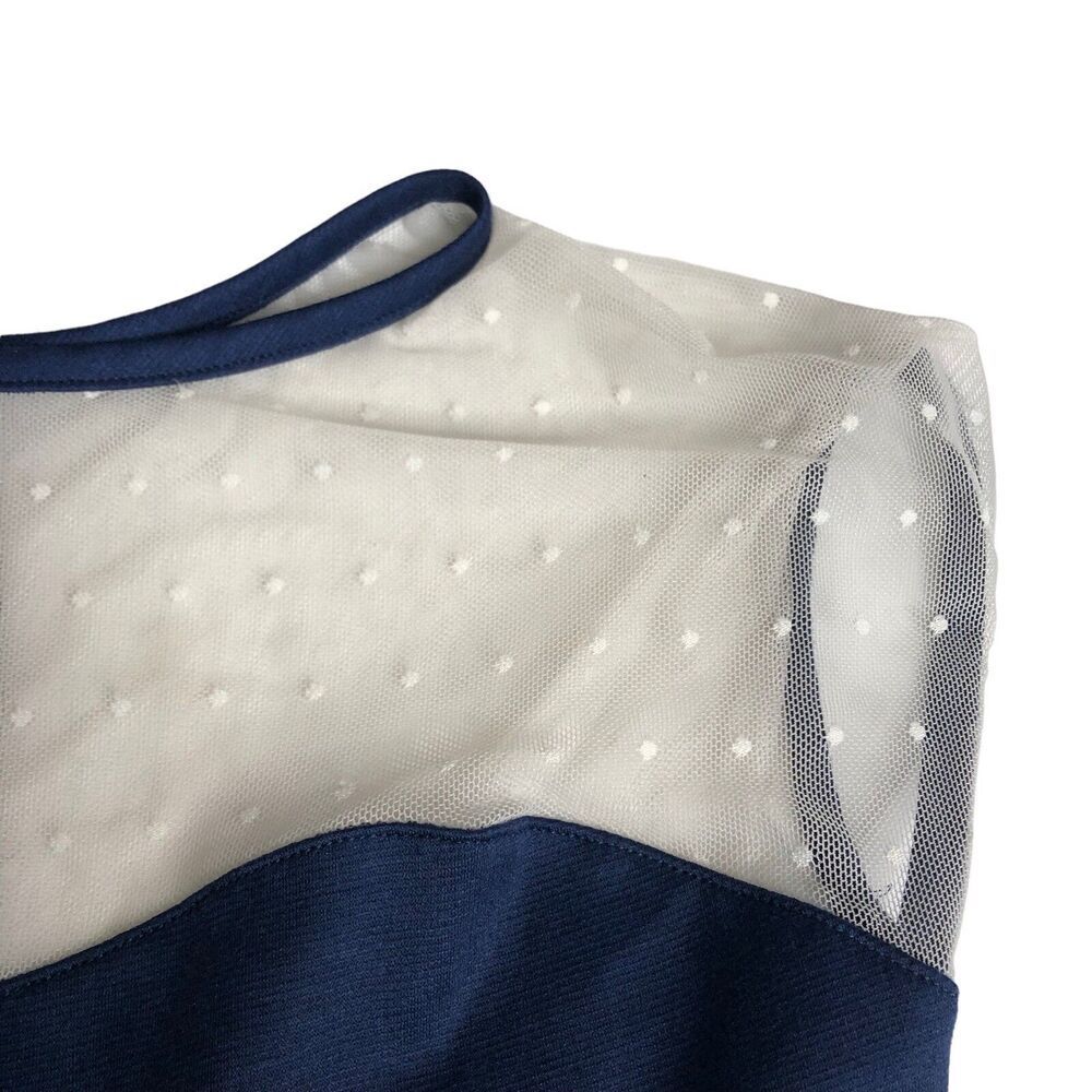 Rock Steady Dress Womens Small Blue Rockabilly Retro Pin Up Swiss Dot Nautical - Picture 5 of 14